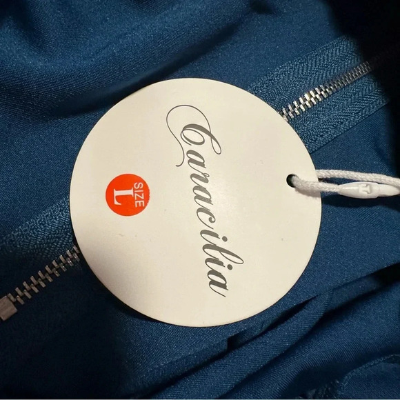 NWT Caracilia One Shoulder Dress - Size Large, Blue - Picture 3 of 3